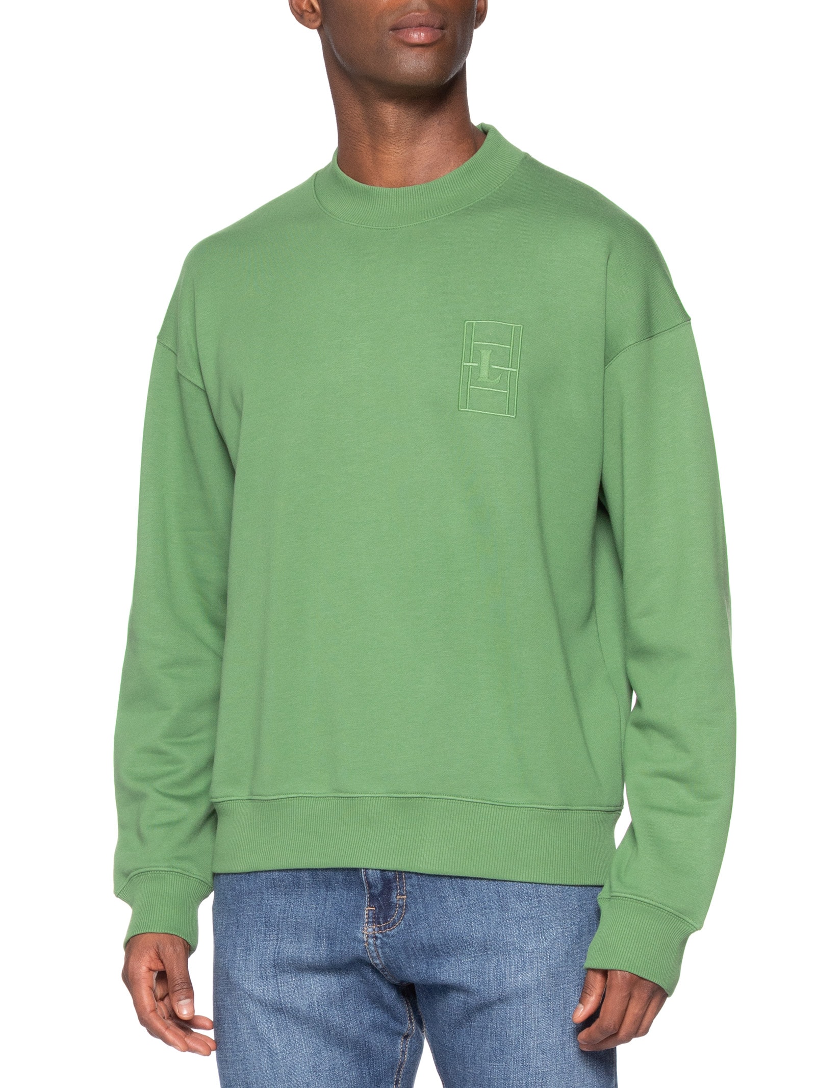 Moletom Masculino Loose Fit Quadra Verde Lacoste