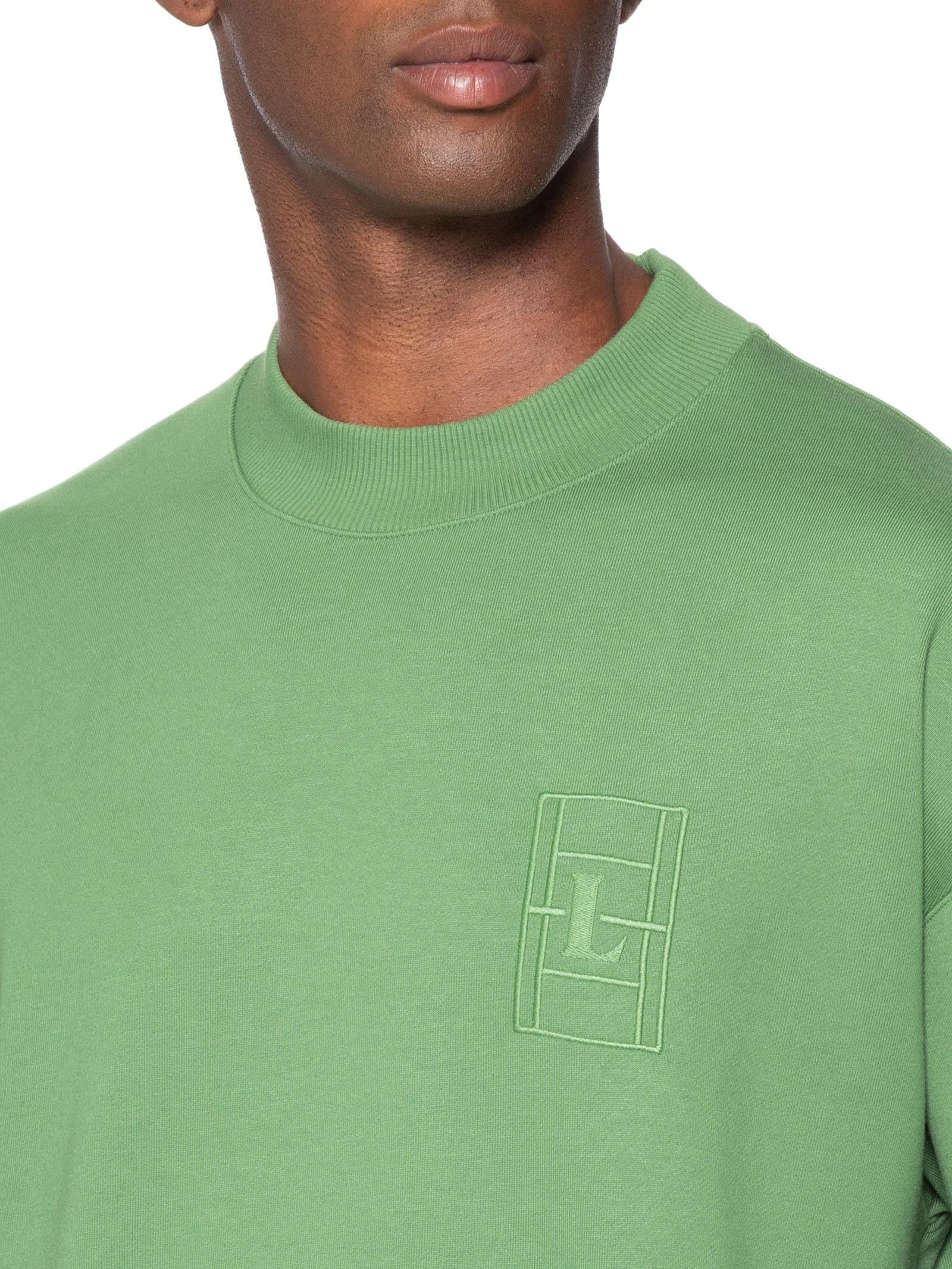 Moletom Masculino Loose Fit Quadra Verde Lacoste