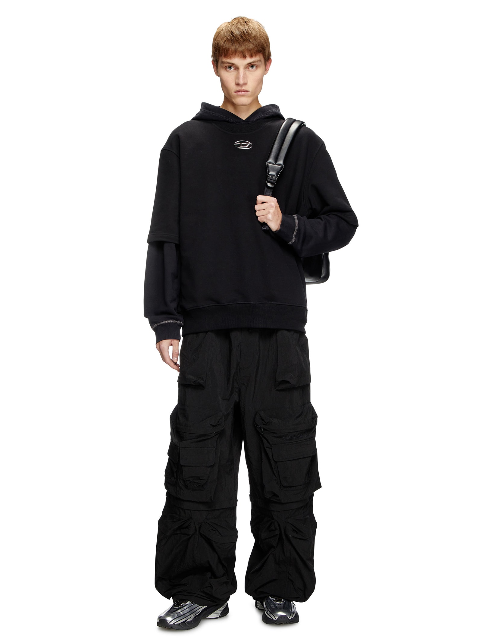 Moletom Masculino Manga Curta S-Cooling Preto Diesel