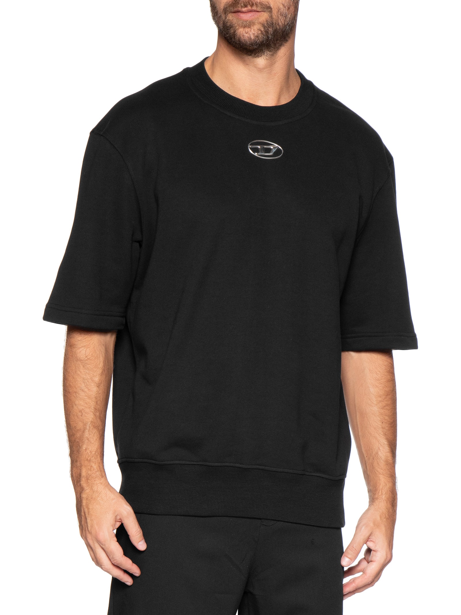 Moletom Masculino Manga Curta S-Cooling Preto Diesel