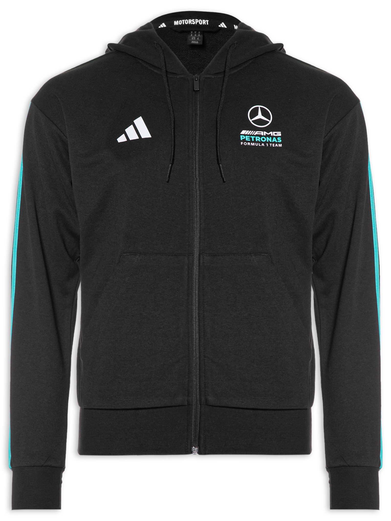 Moletom Masculino Mercedes DNA Preto Adidas + Mercedes
