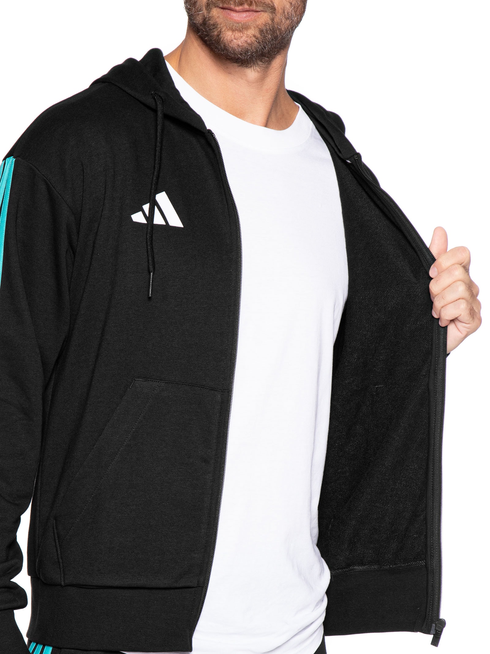 Moletom Masculino Mercedes DNA Preto Adidas + Mercedes