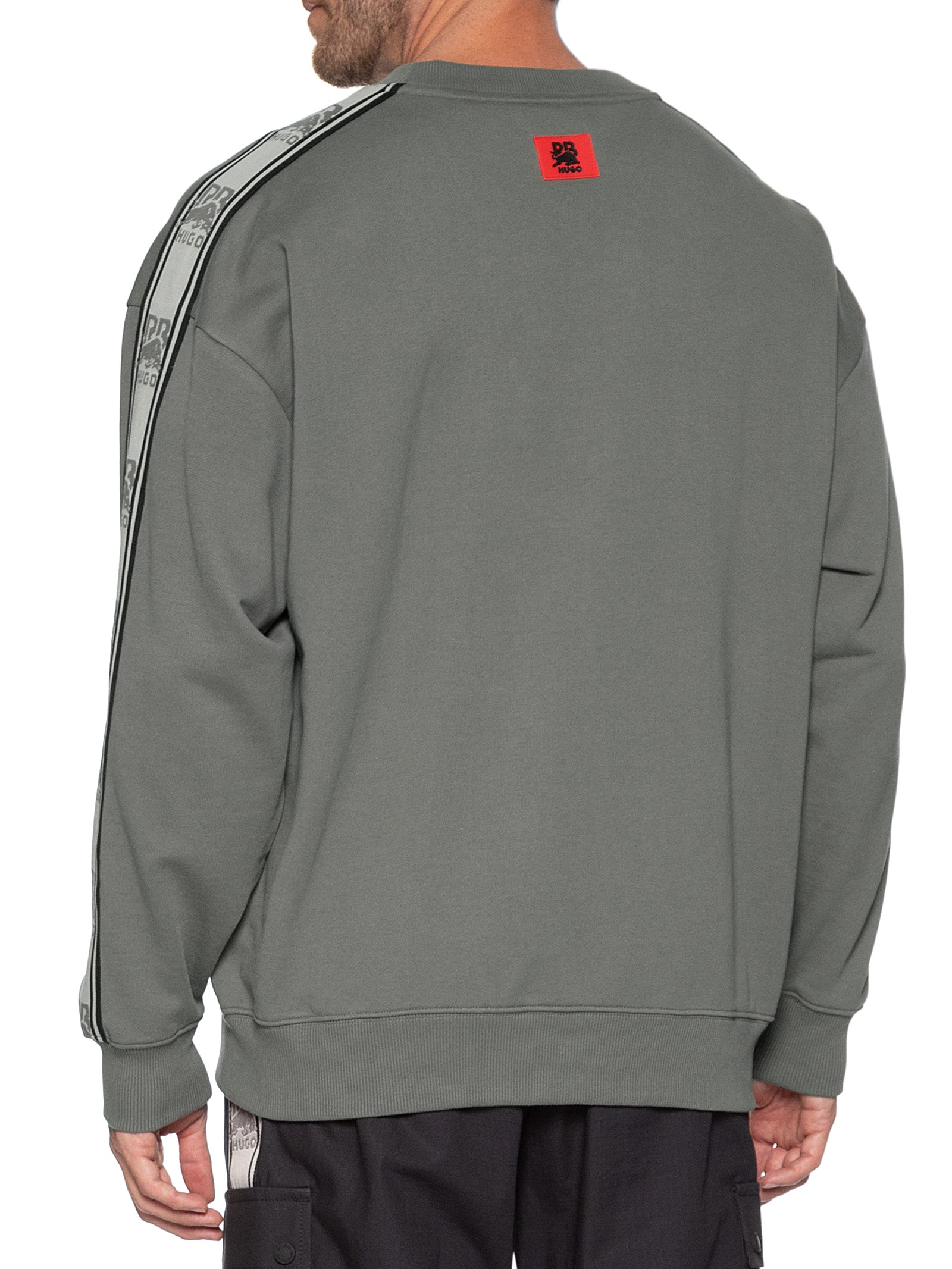 Moletom Masculino Oversized Crew Neck Dustrip_Rb Cinza Hugo