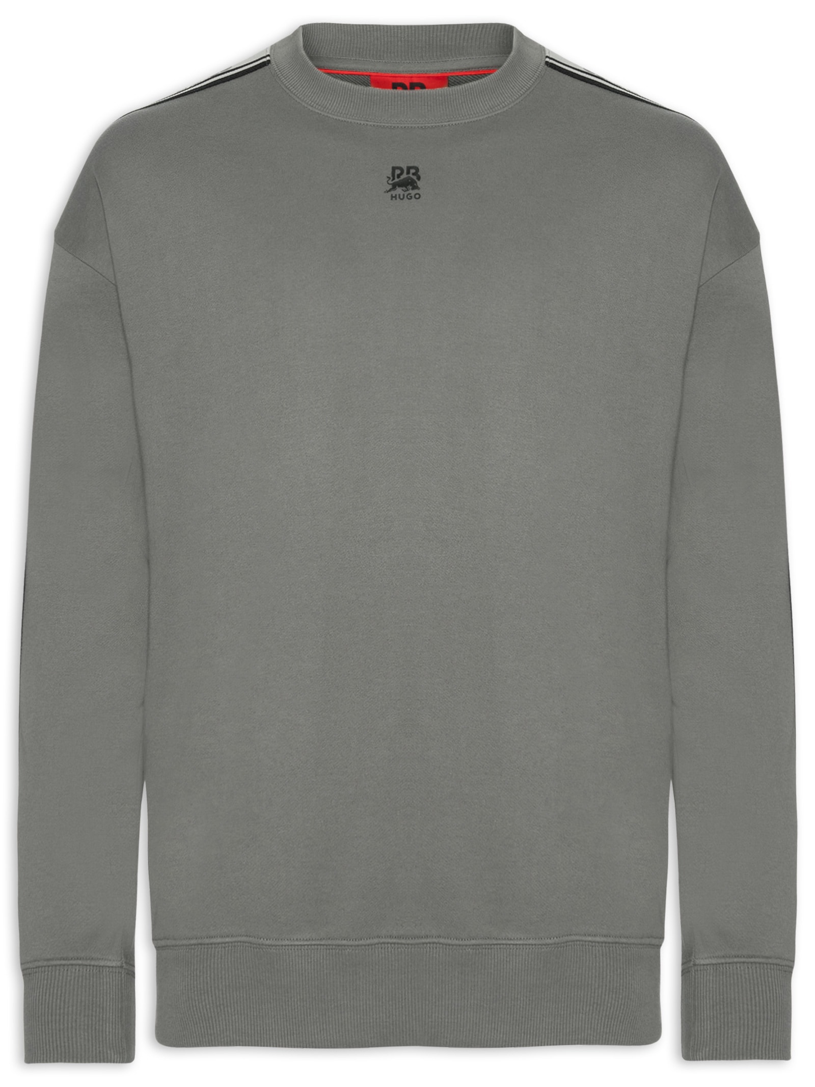 Moletom Masculino Oversized Crew Neck Dustrip_Rb Cinza Hugo