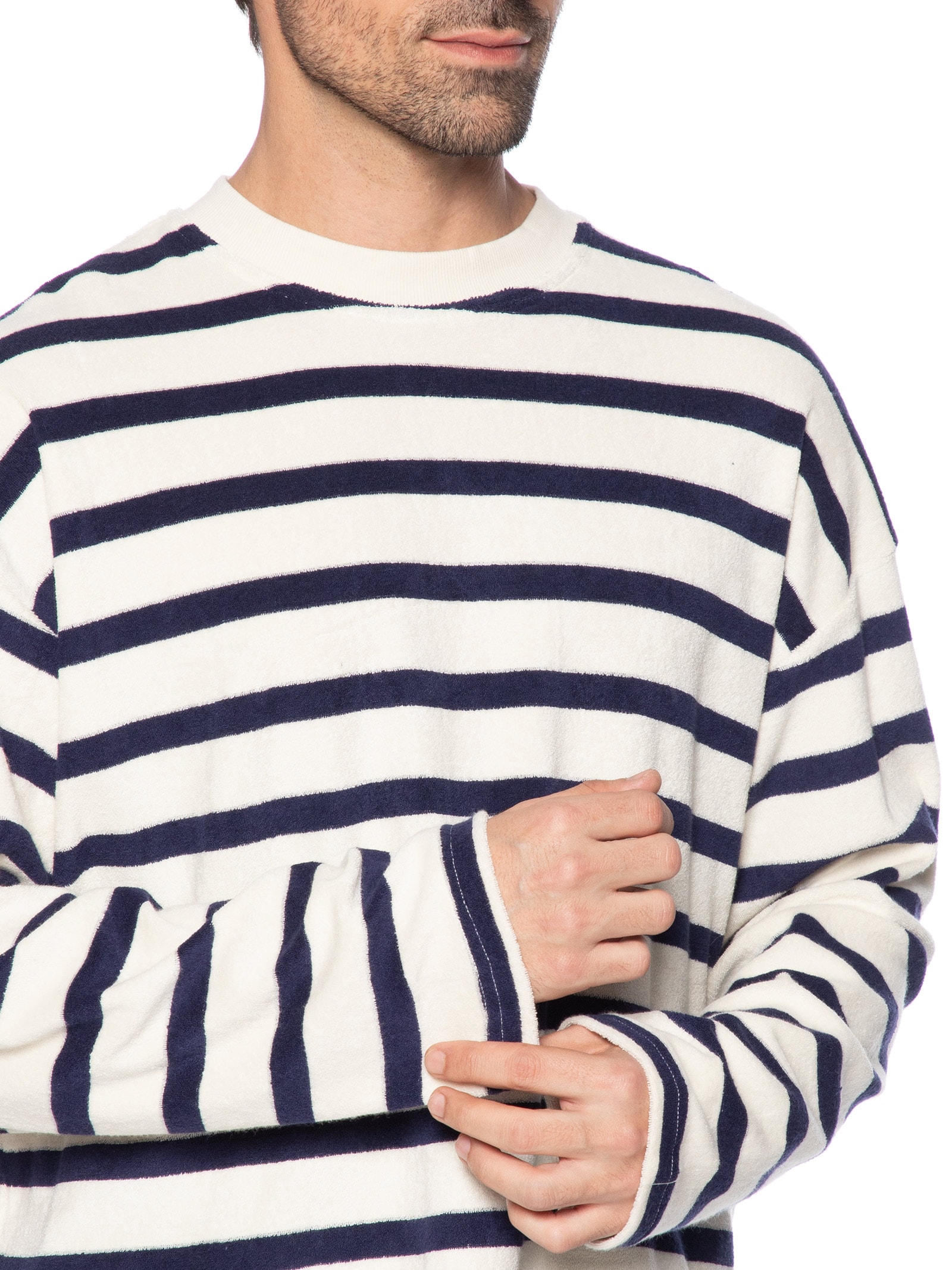 Moletom Masculino Oversized Cropped Fit Azul Jack & Jones