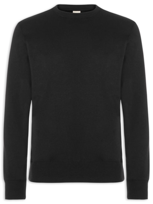 Moletom Masculino Regula Fit Gola Careca – Preto