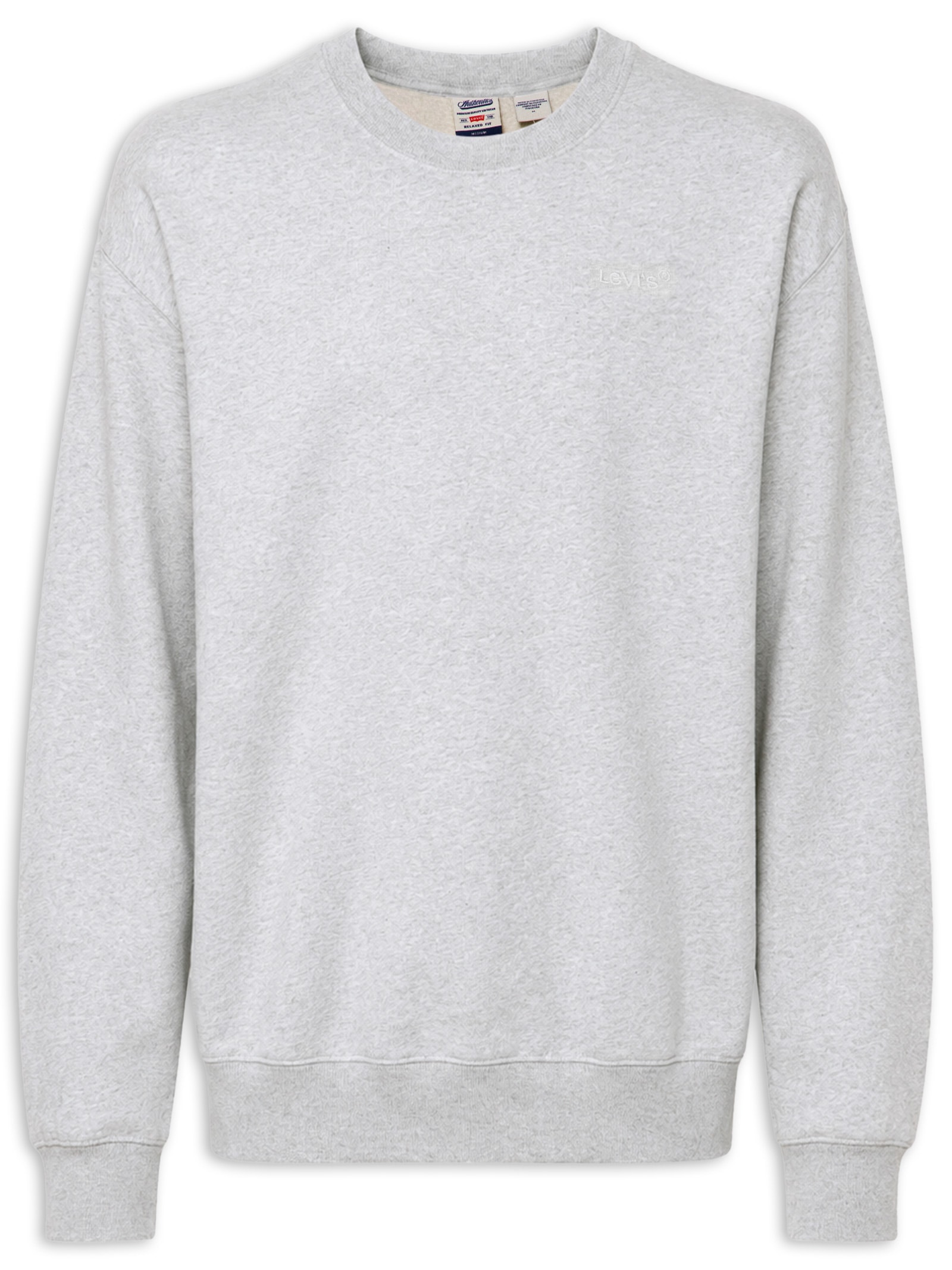 Moletom Masculino Relaxed Fit Authentic Crew-Neck Cinza Levi's