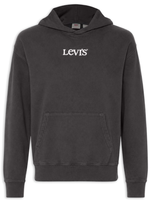 Moletom Masculino Relaxed Fit Com Capuz Sunset Graphic - Preto