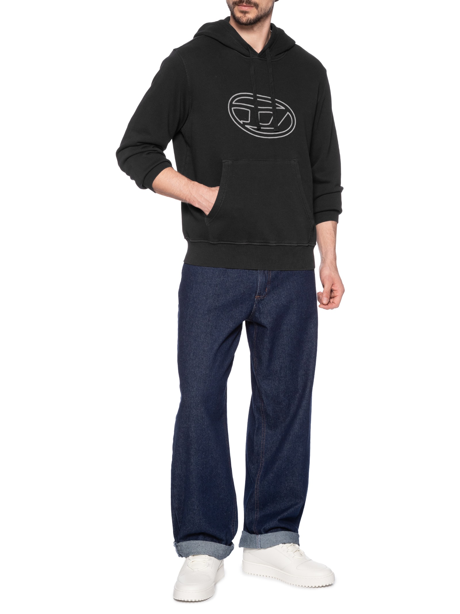 Moletom Masculino S-Ginn-Hood-E4 Preto Diesel