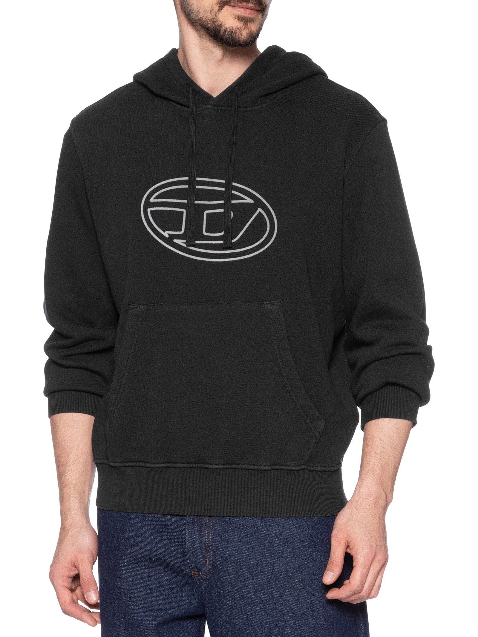 Moletom Masculino S-Ginn-Hood-E4 Preto Diesel