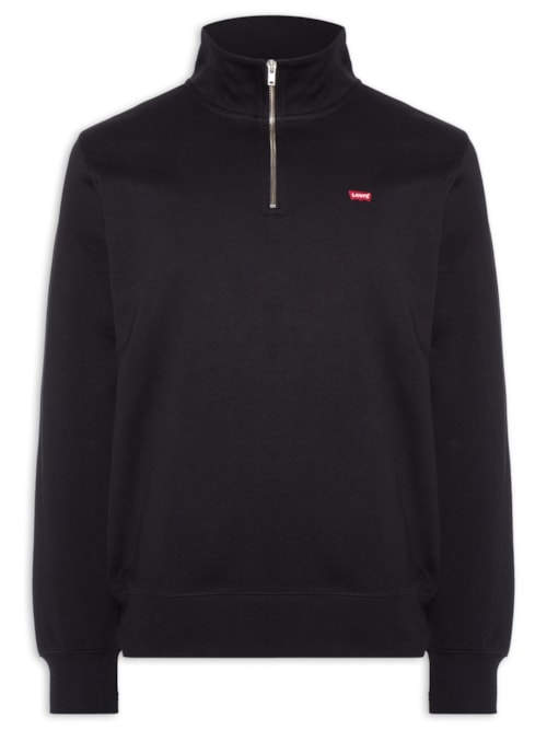 Moletom Masculino Standard Fit Original HM 1/4 Zip – Preto