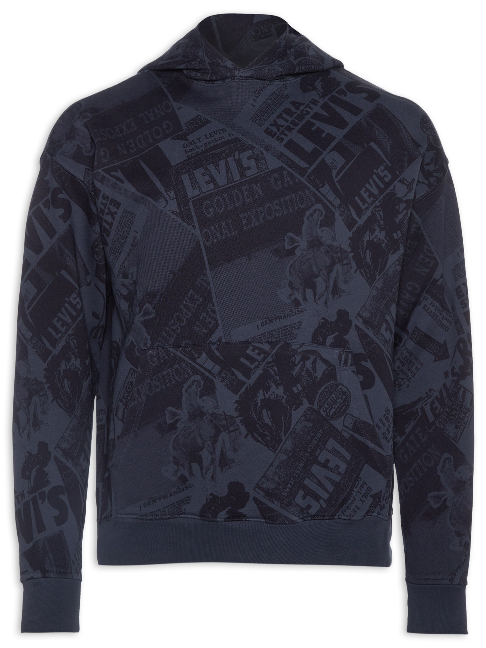 Moletom Masculino Sunset Com Estampa E Capuz Azul Levi's