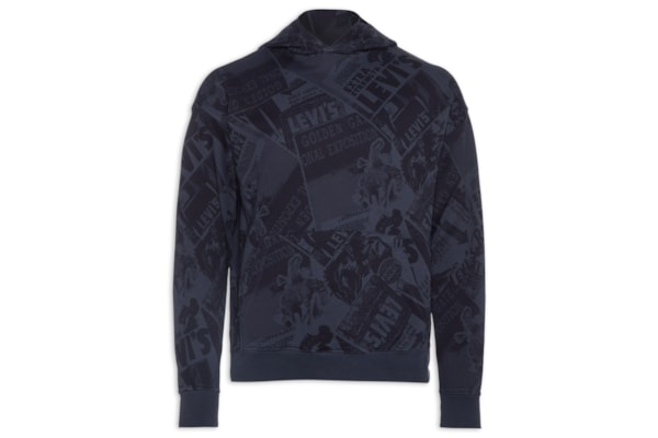 Moletom Masculino Sunset Com Estampa E Capuz - Azul