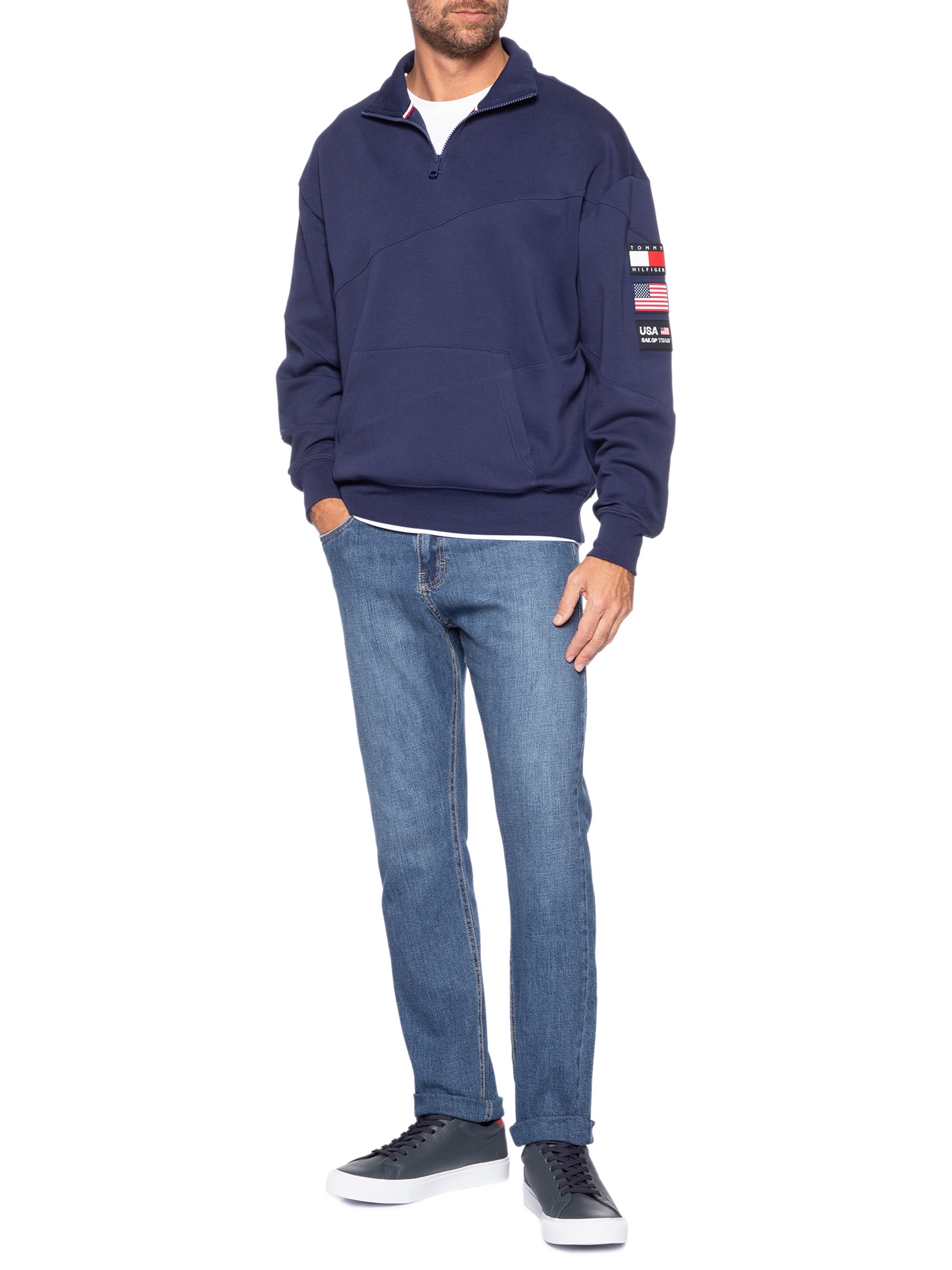 Moletom Masculino US Sailgp Sailing Half Azul Tommy Hilfiger