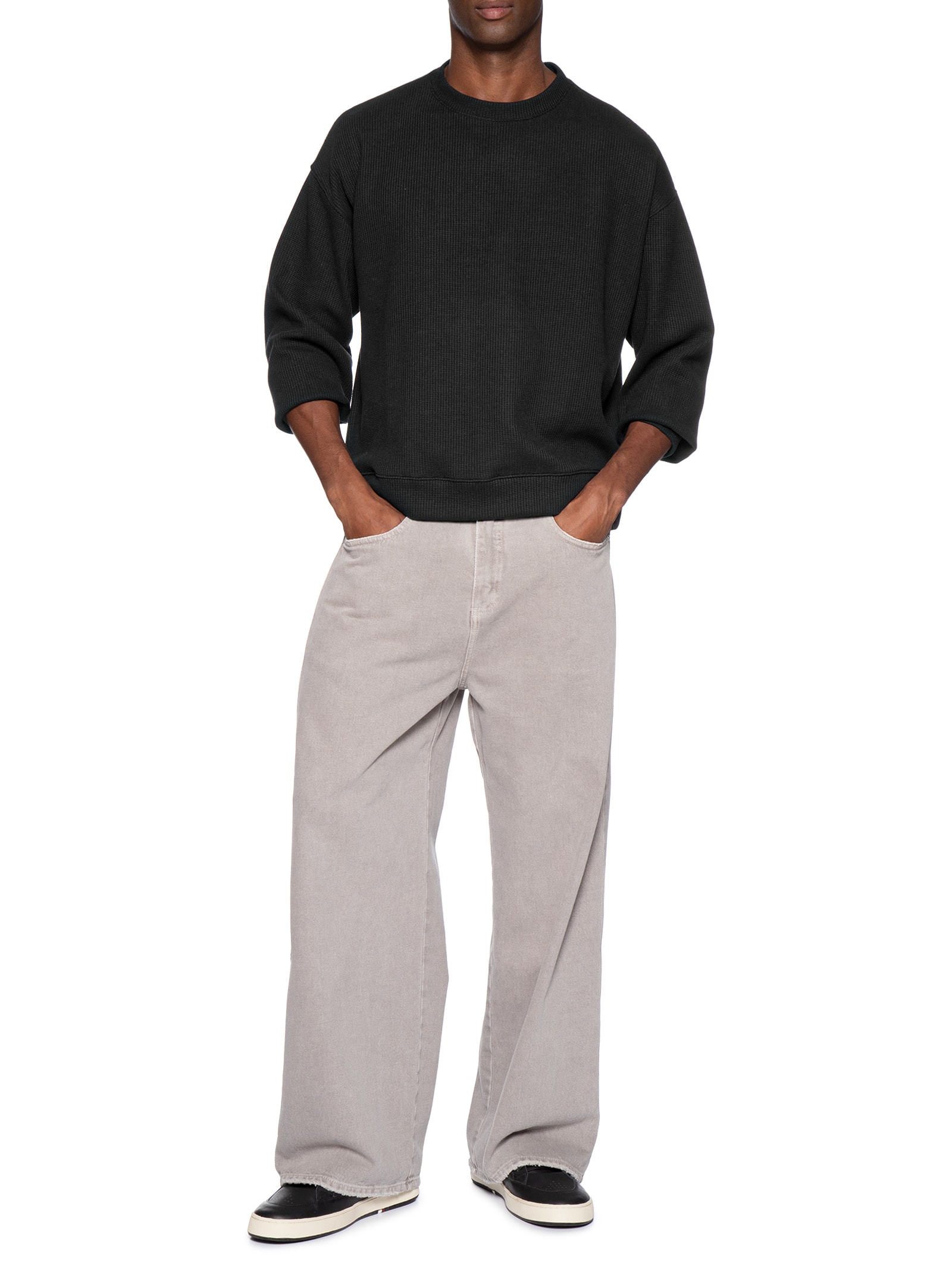 Moletom Masculino Waffle Texture Preto Osklen