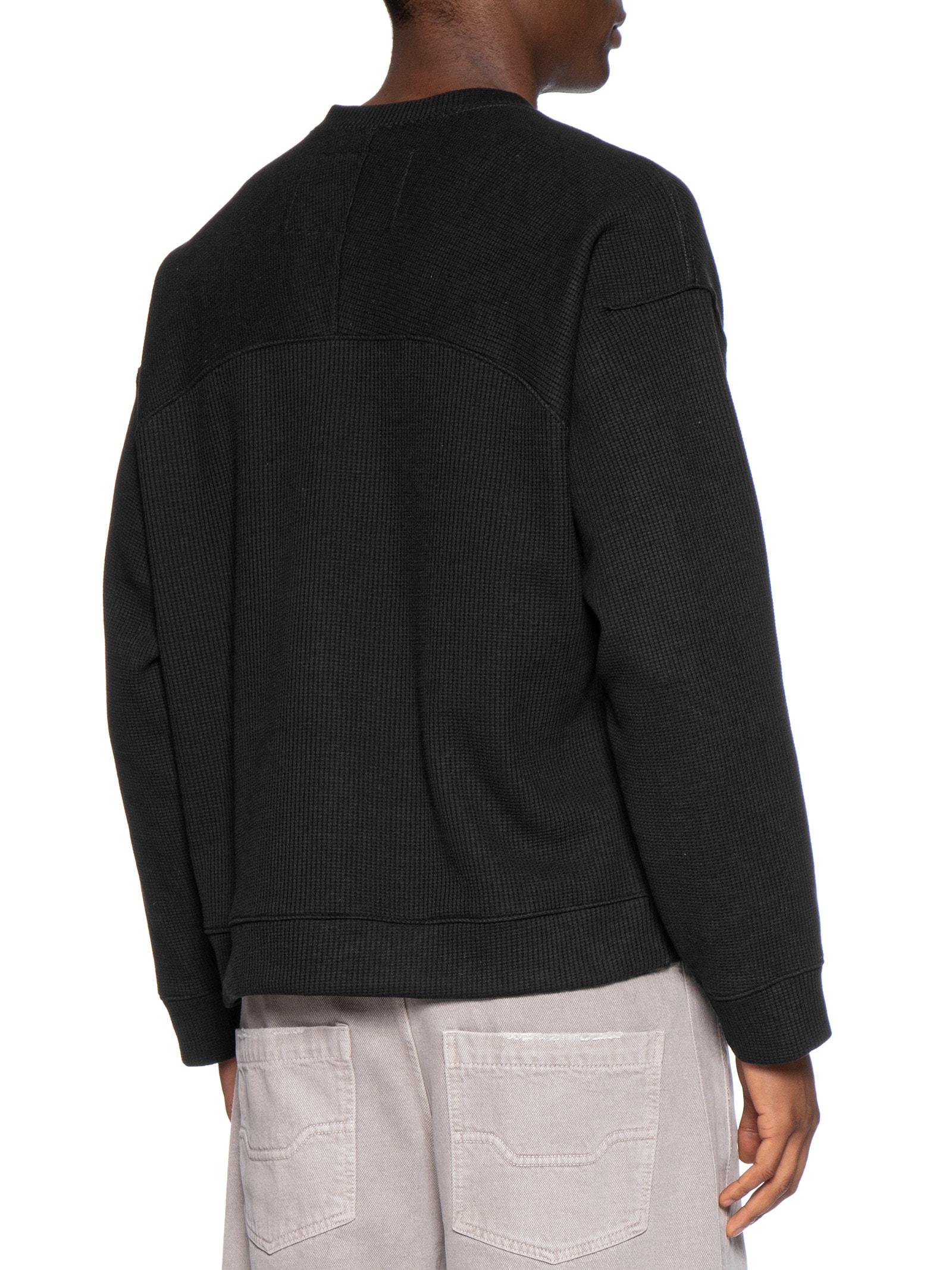 Moletom Masculino Waffle Texture Preto Osklen