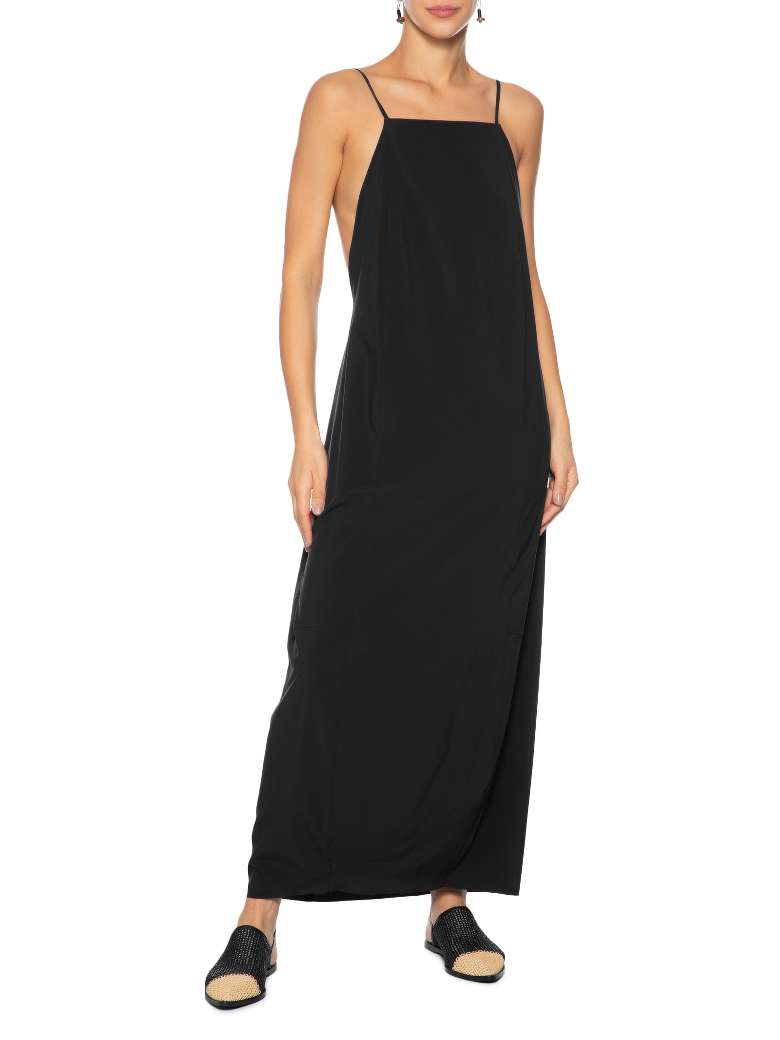 Mule Feminina Baboouche Rafia Bicolor Preto Osklen