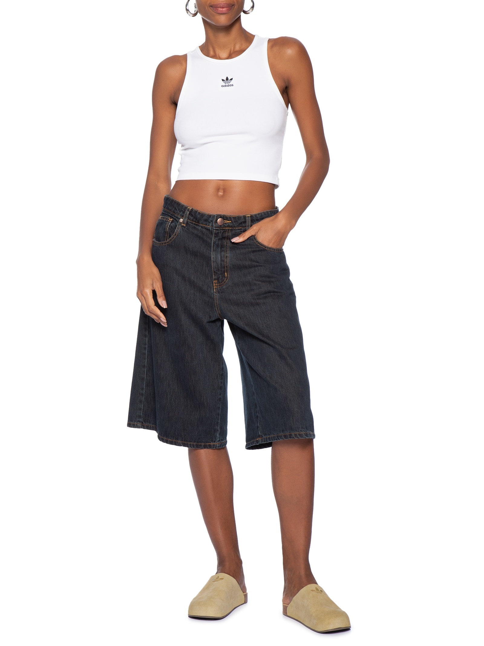 Mule Feminino Adimule Bege Adidas Originals