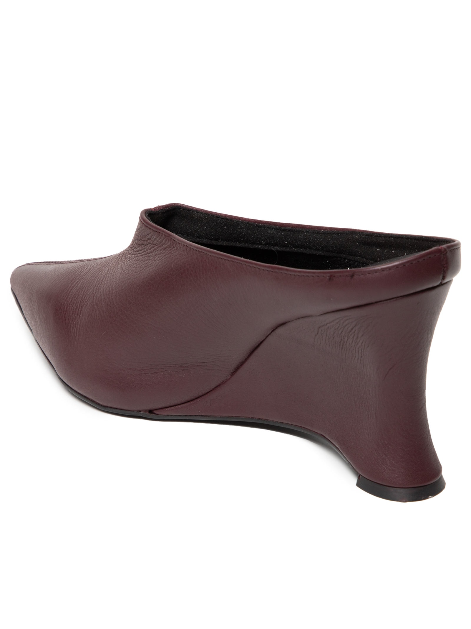 Mule Feminino Bico Fino em Couro Vermelho '2Essential