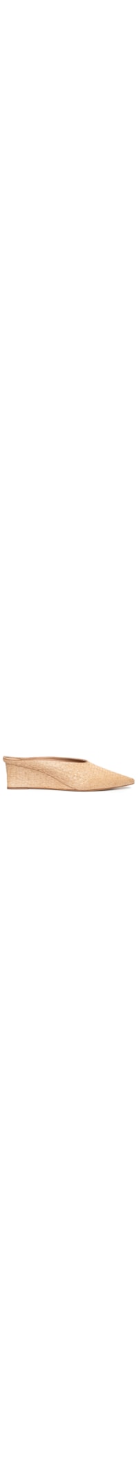 Mule Feminino Bico Fino Em Palha - Bege