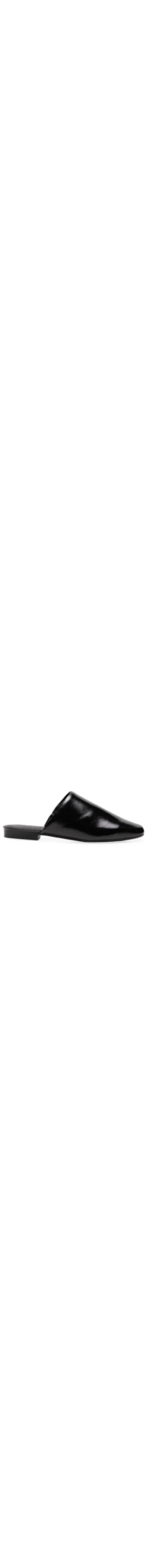 Mule Feminino Cabedal Liso Em Couro - Preto