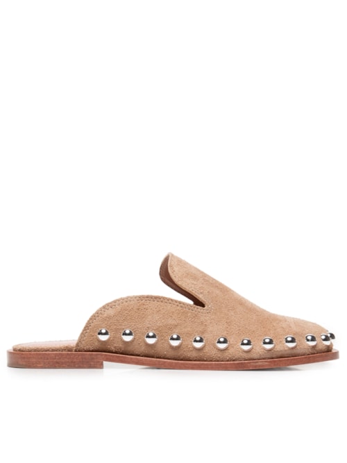 Mule Feminino Camurça – Bege