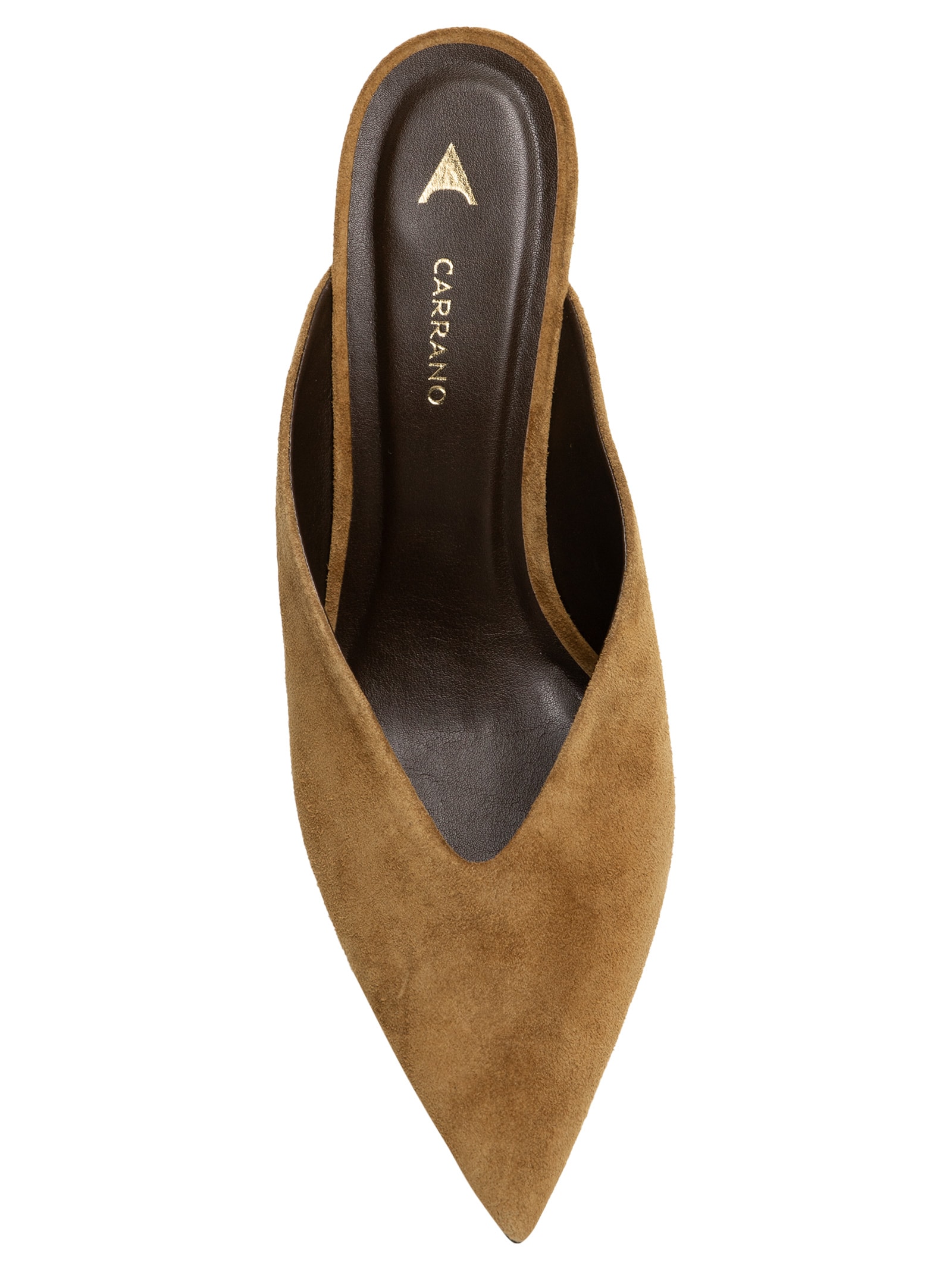 Mule Feminino Camurça Marrom Carrano