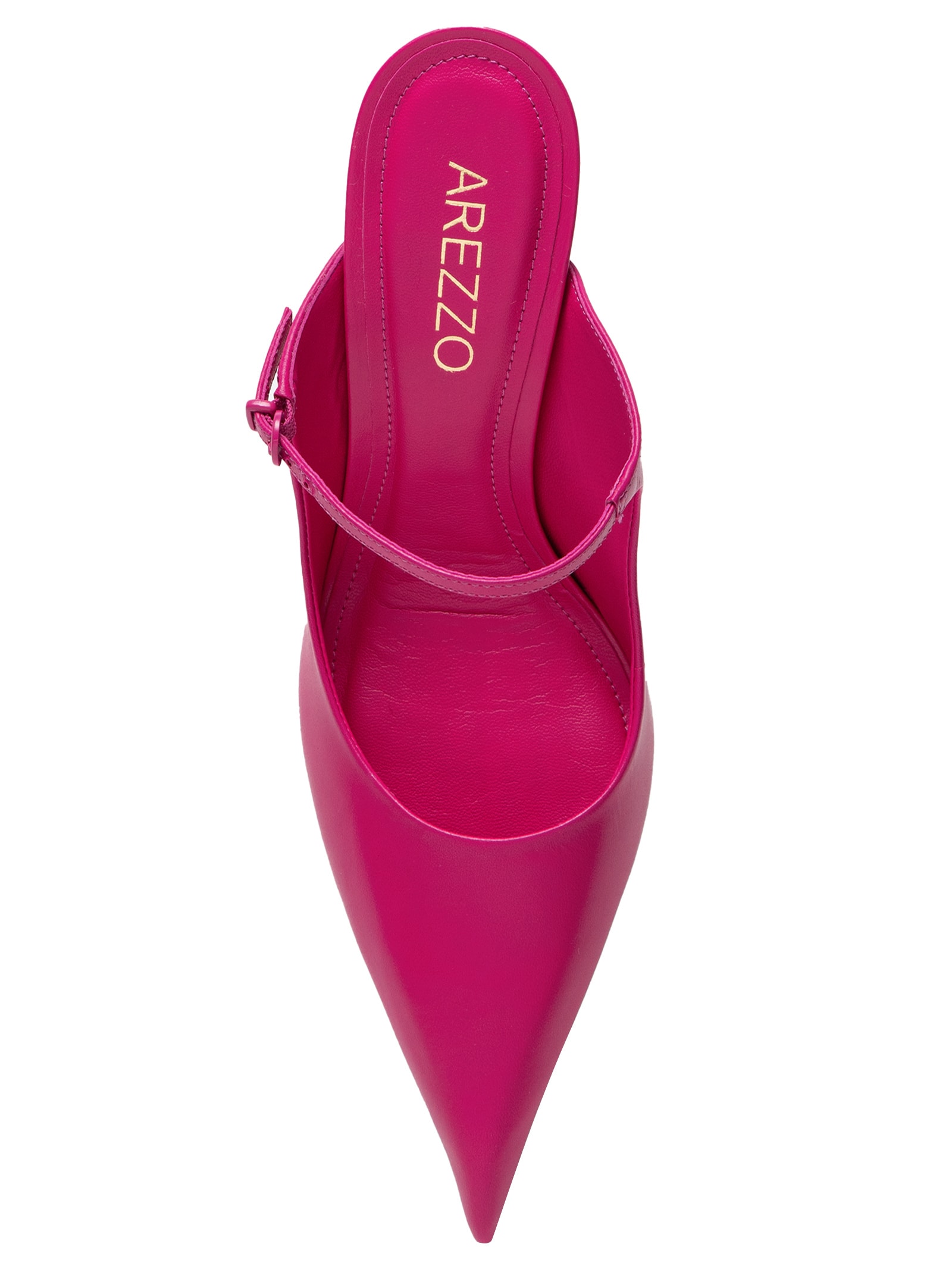 Mule Feminino Cetim Salto Fino Tira Rosa Arezzo