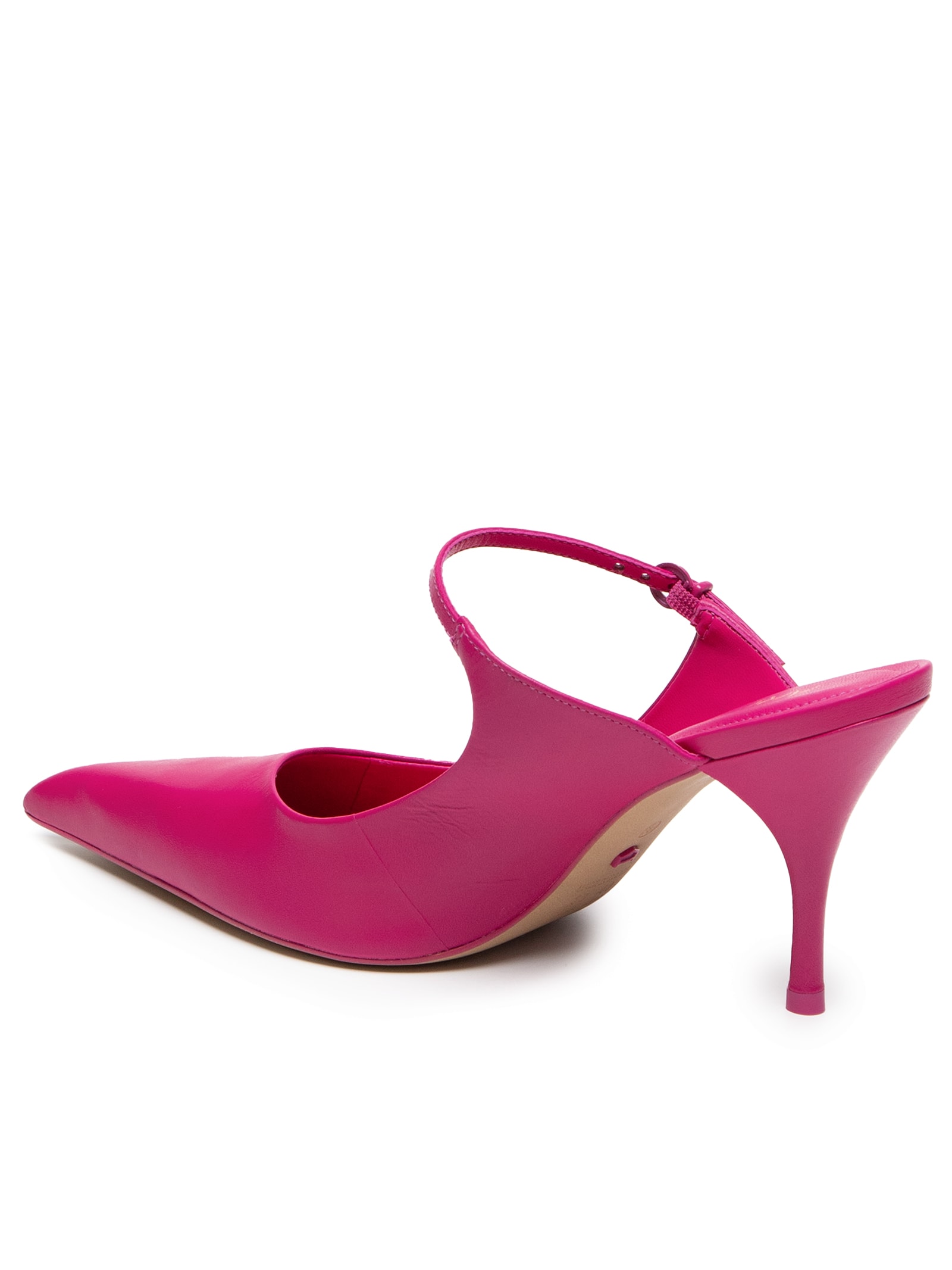 Mule Feminino Cetim Salto Fino Tira Rosa Arezzo