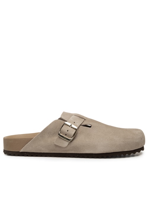 Mule Feminino Clog Acamurçada - Marrom