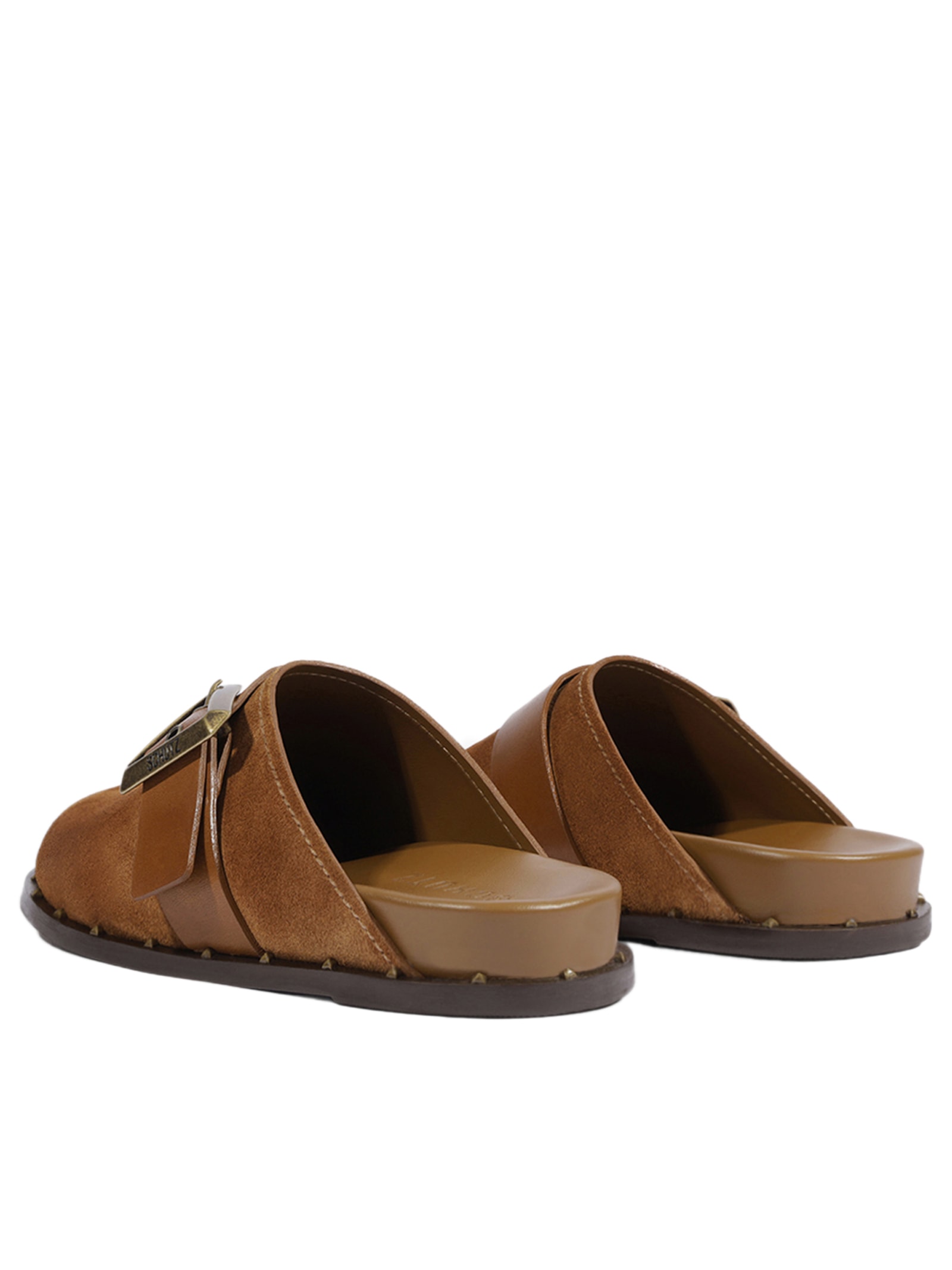 Mule Feminino Clog Couro Marrom Schutz