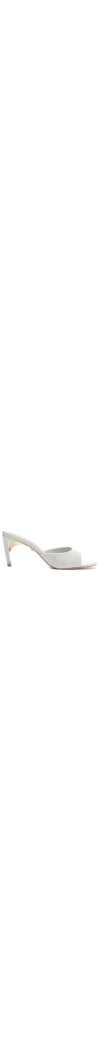 Mule Feminino Curve Heels Verniz Croco - Cinza