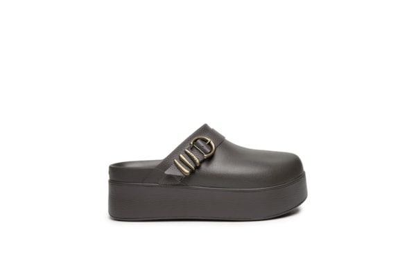 Mule Feminino Dylan Plataform Buckle Clog - Marrom