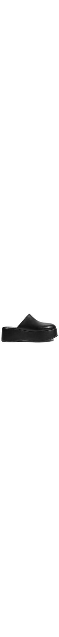 Mule Feminino Mia Couro - Preto