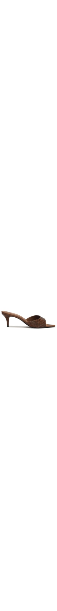 Mule Feminino Pamela Tecido - Marrom