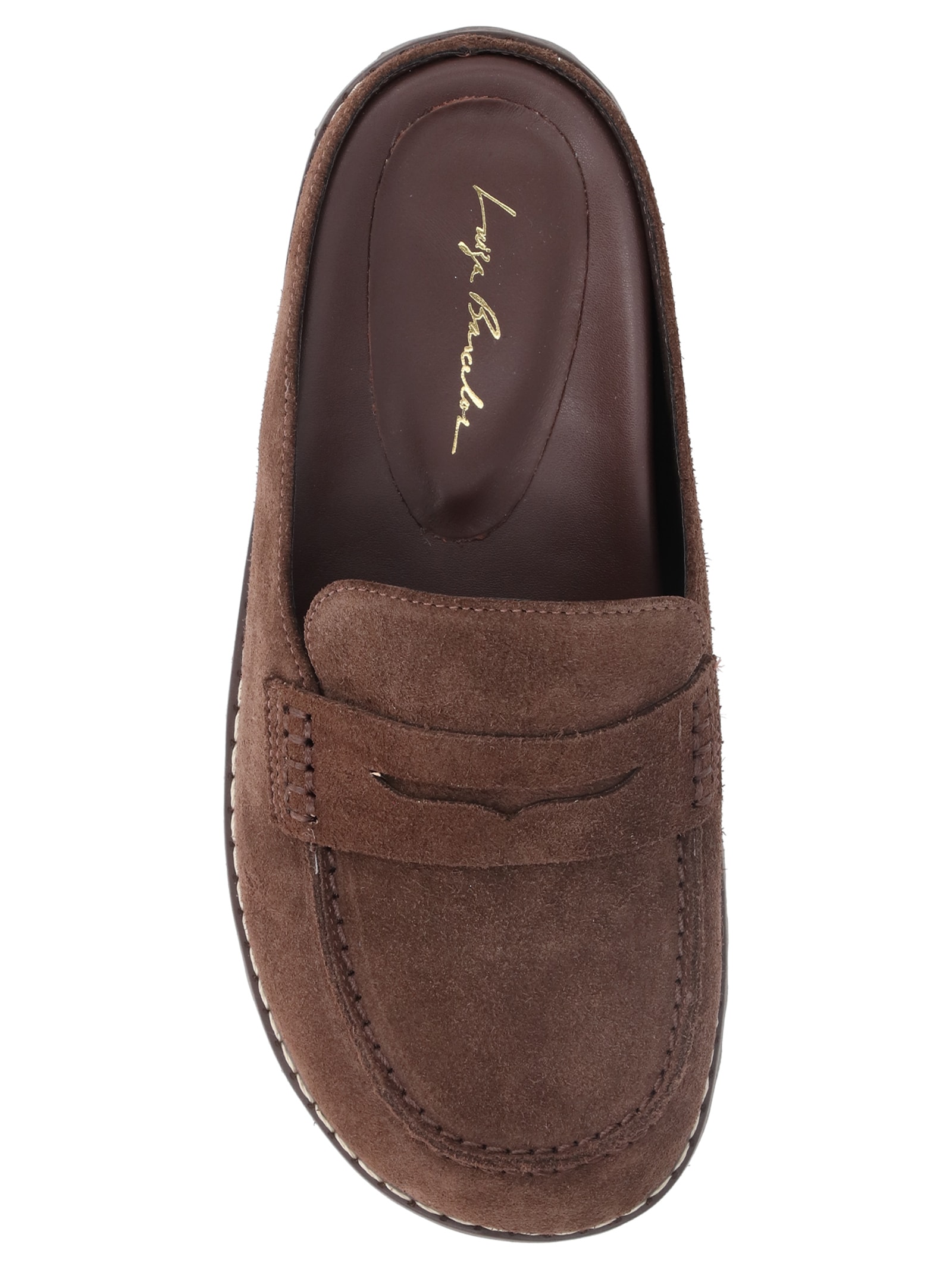 Mule Feminino Sabot Camurça Marrom Luiza Barcelos