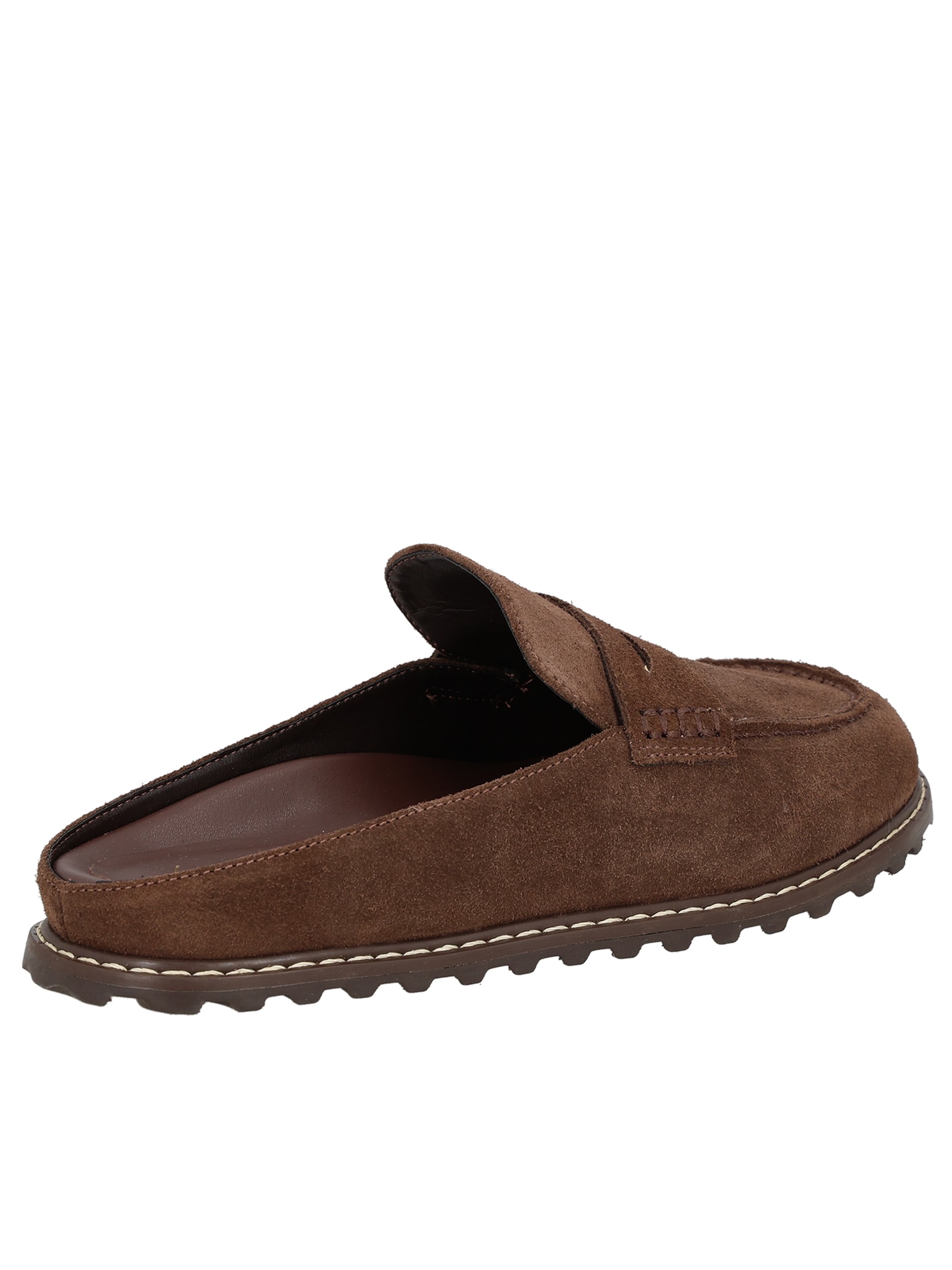 Mule Feminino Sabot Camurça Marrom Luiza Barcelos