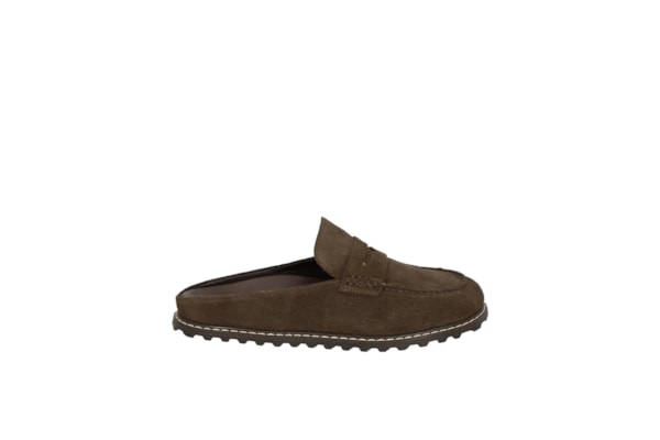 Mule Feminino Sabot Camurça - Marrom
