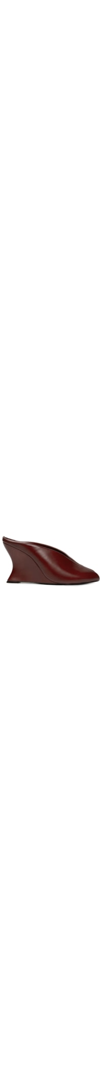 Mule Feminino Salto Alto Em Couro - Vermelho