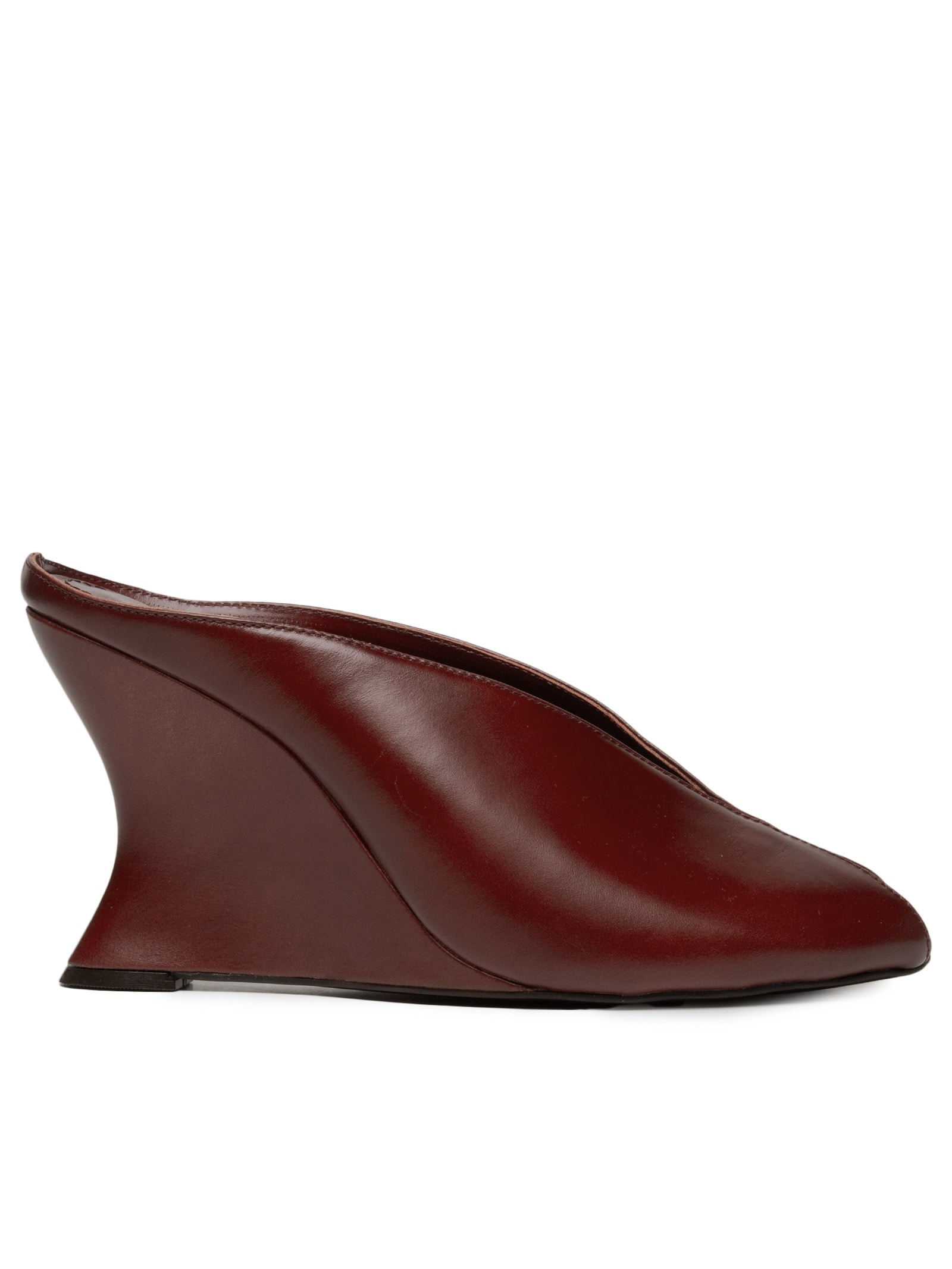 Mule Feminino Salto Alto Em Couro – Vermelho '2Essential