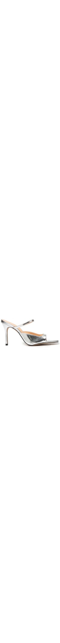 Mule Feminino Salto Alto Specchio - Prata