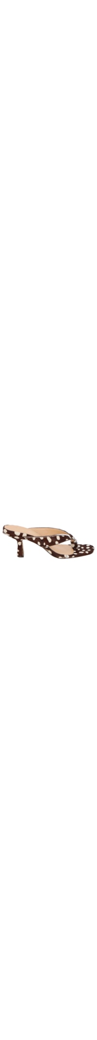 Mule Feminino Salto Média Em Couro Bambi - Animal Print