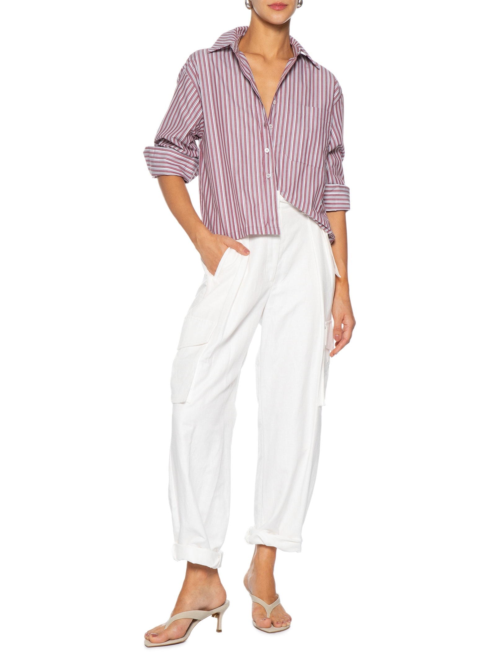 Mule Feminino Salto Médio Couro Branco Capodarte
