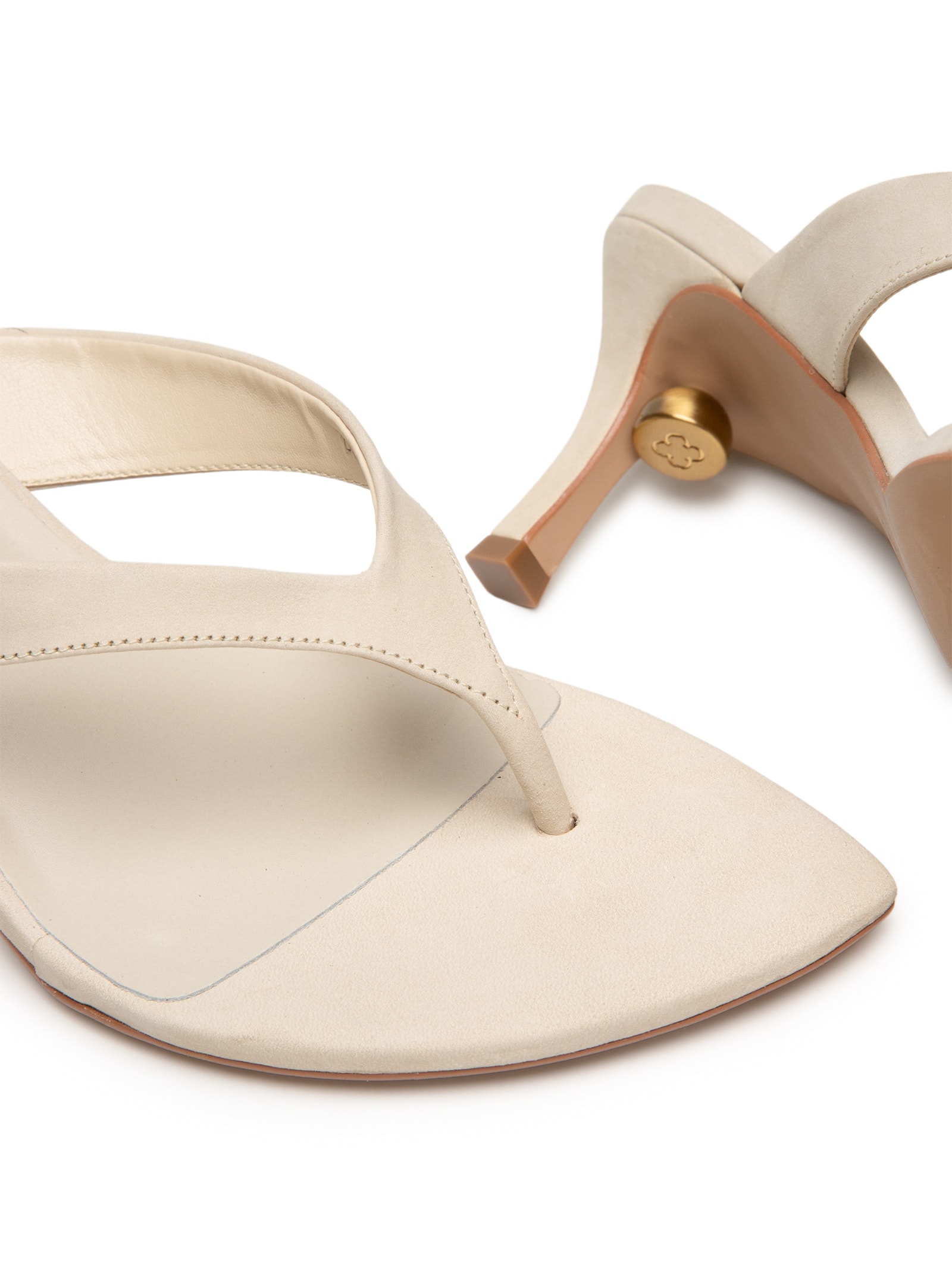 Mule Feminino Salto Médio Couro Branco Capodarte