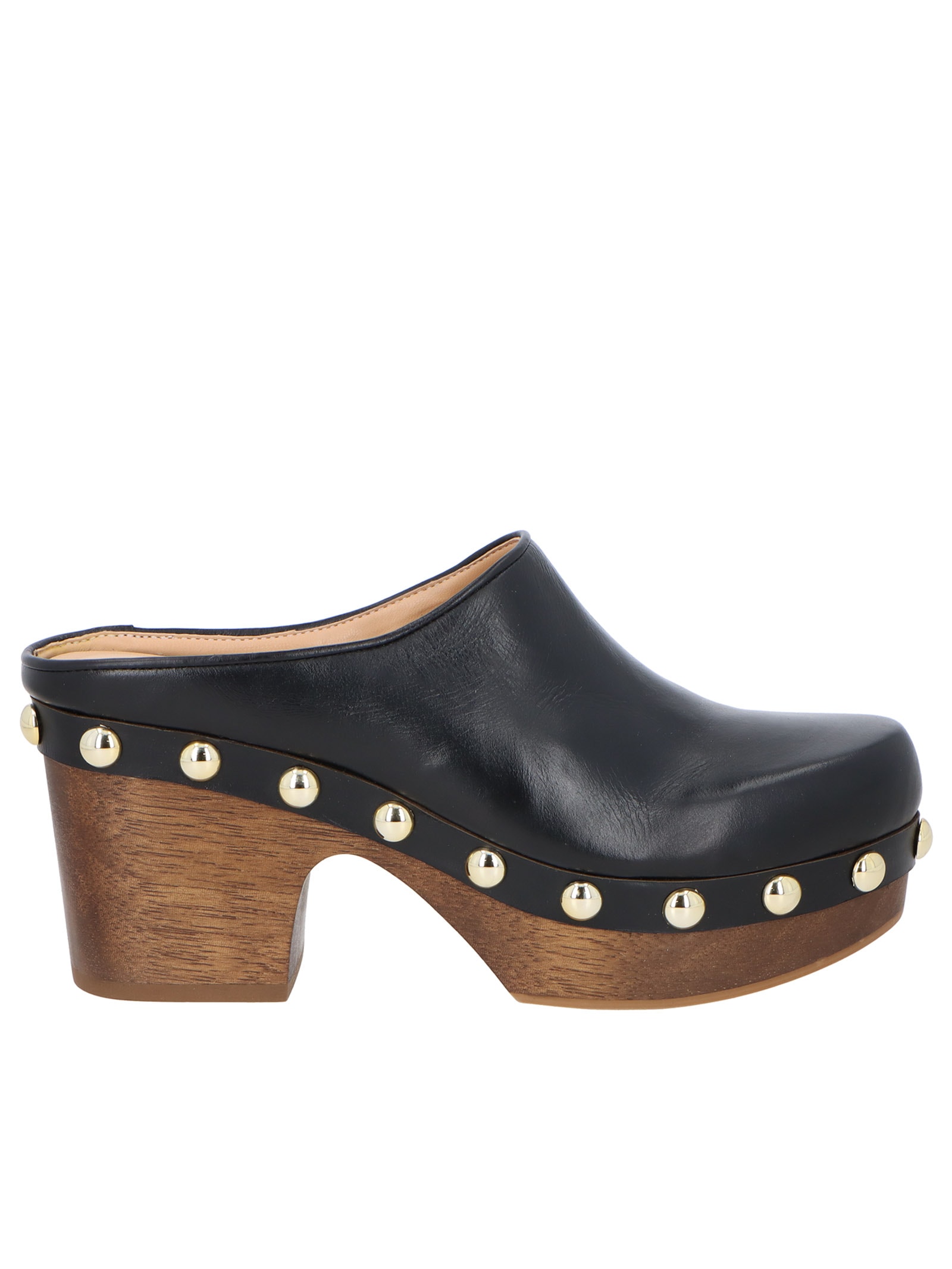 Mule Feminino Salto Médio Grease Preto Luiza Barcelos