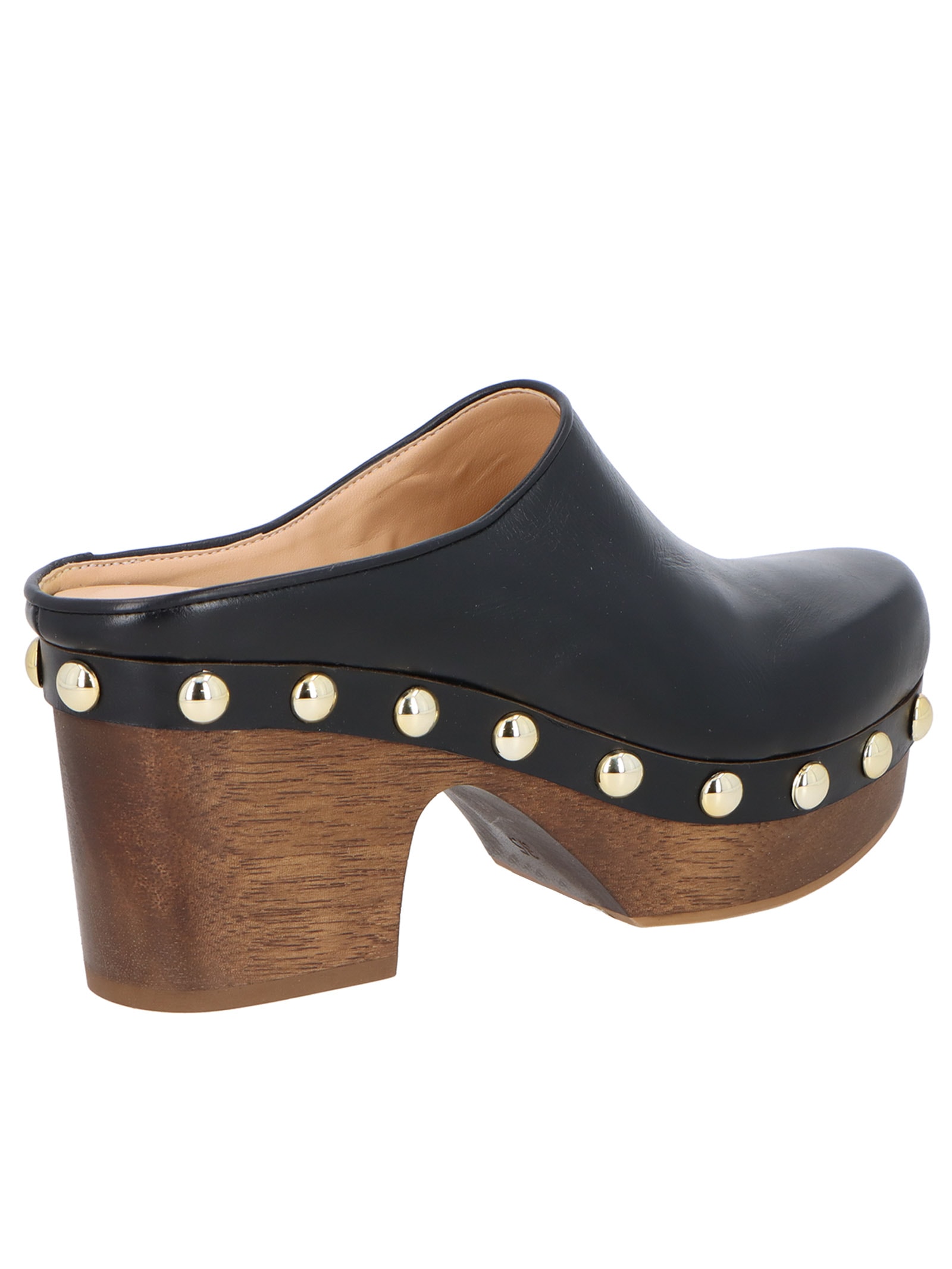 Mule Feminino Salto Médio Grease Preto Luiza Barcelos