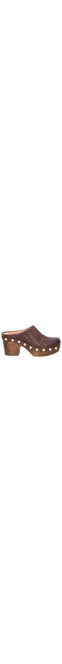 Mule Feminino Salto Médio Mogno - Marrom