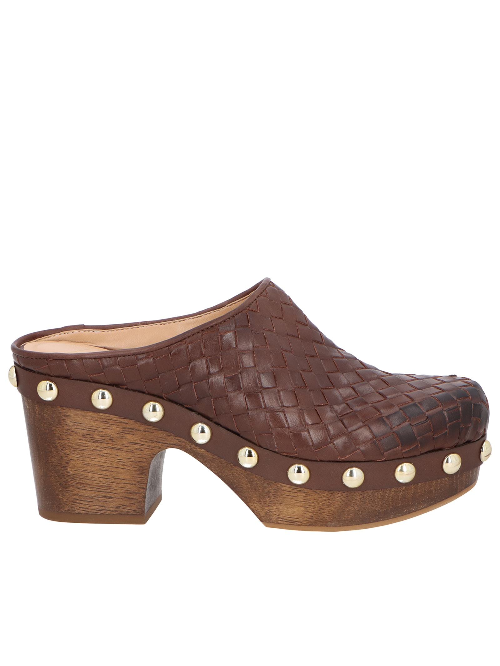 Mule Feminino Salto Médio Mogno – Marrom Luiza Barcelos