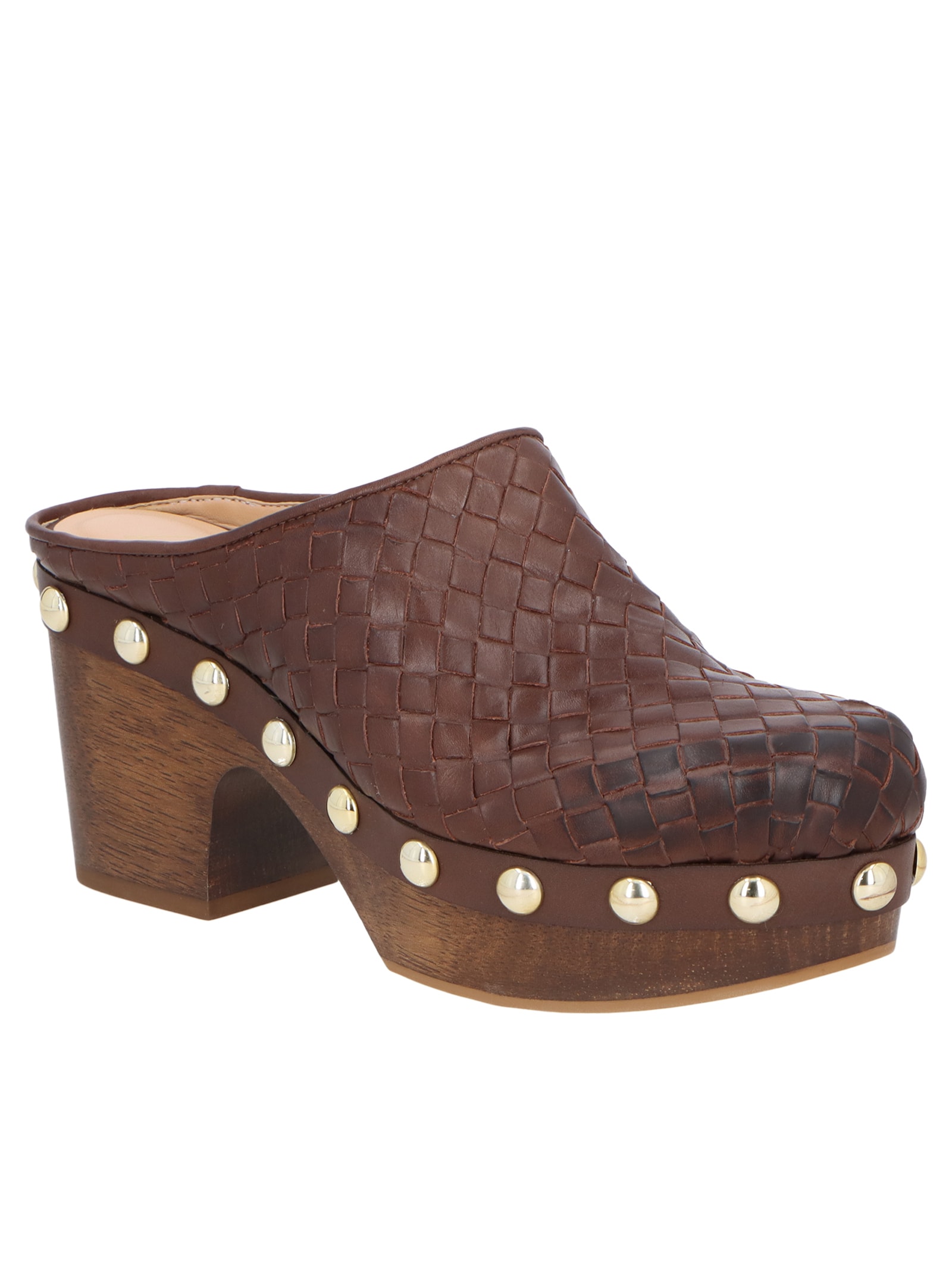 Mule Feminino Salto Médio Mogno – Marrom Luiza Barcelos