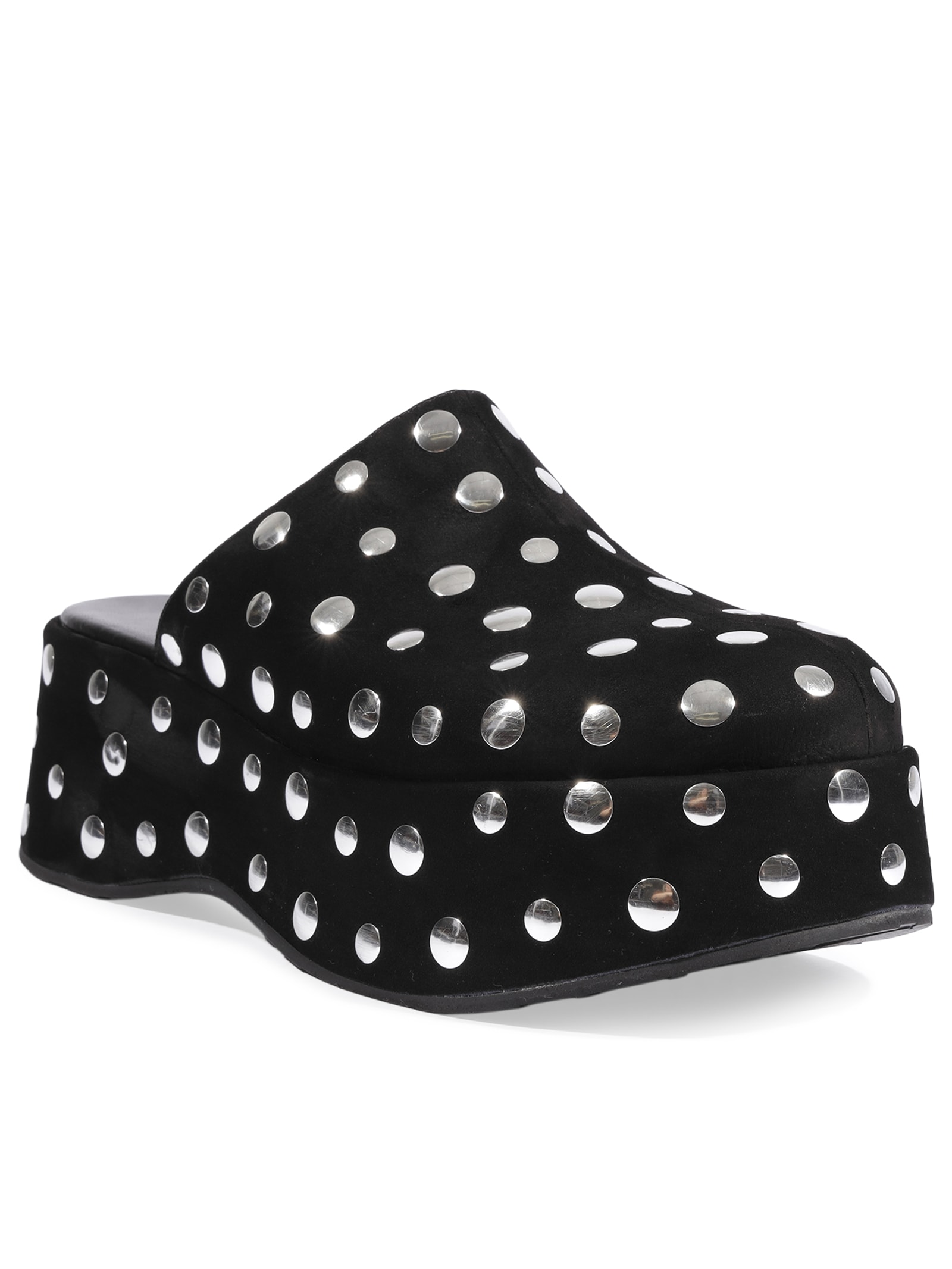Mule Feminino Salto Médio Preto Schutz